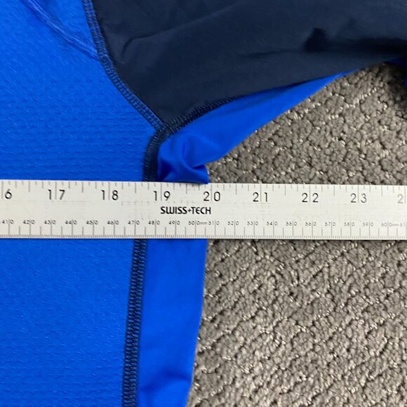 Nike Pro Combat Shirt Men's Large Hyperwarm Shield Fitted Long Sleeve Blue - Picture 10 of 14